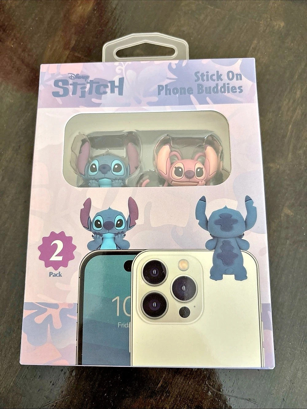 Disney Stitch Stick On Phone Buddies Phone Buddies Blue & Pink NWT